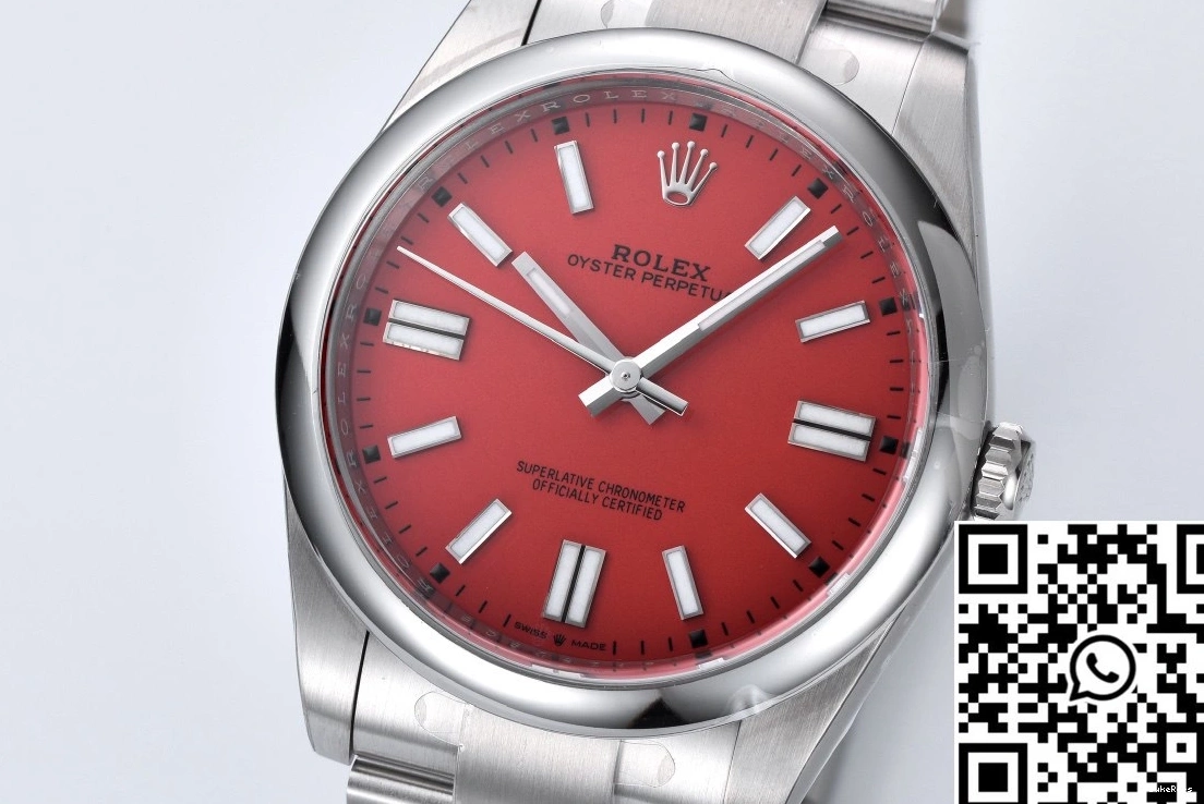 Dial M126000-0007 Factory Rolex Clean Oyster 41MM Red Perpetual 1211